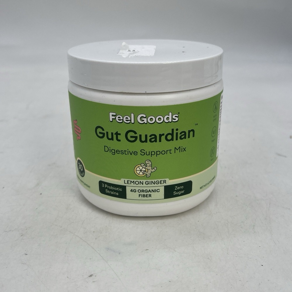 Feel Goods Gut Guardian Lemon Ginger 30 Servings Exp 2027